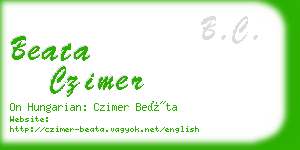 beata czimer business card